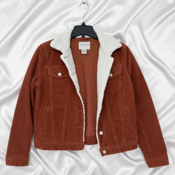 SABRINA LAUREN Faux Suede Sherpa Lined Jacket Women's Coat Size Small - Picture 2 of 4